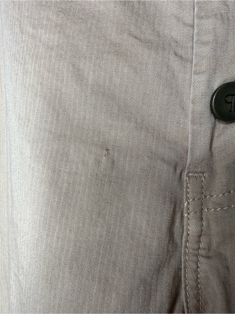 Pilcro Anthropologie The Arin Mid-Rise Button Front Barrel Pants Linen Blend 24W - Picture 12 of 12